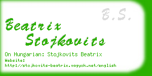 beatrix stojkovits business card